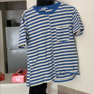 J.W Anderson x Uniqlo asymmetrical striped t-shirt